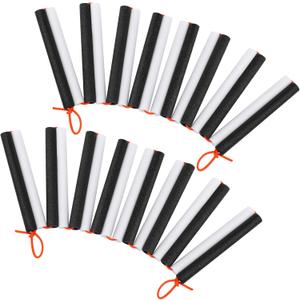 Vinsot 2 Pack Elastic Crossbar 17. 6 ft High Jump Training Equipment Long High Jump Bungee Crossbar Pole Vault Training Elastic Bands for Practice Foldable Gymnastics Bar, White Black