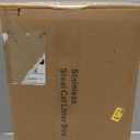 Stainless Steel Litter Box | XL Enclosed Cat Litter Boxs with Lid for Big Cats | High Sided, Anti-Urine Leakage | Non-Stick Bottom & Includes Litter Mat & Metal Scoop (Silver Gray)