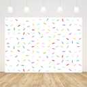 Sendy 7x5ft Donut Birthday Party Backdrop Grow Up Baby Sprinkle Decorations Happy First Newborn Shower Banner Bright Confetti Background Portrait Photo Shoot Studio Props
