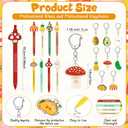 Landical 48 Sets Employee Appreciation Gifts Bulk,Back to School Gifts Positive Pens with Inspirational Keychain and Pun Cards Thank You Gift for Coworker Office Staff Team Student (Smart Snack)