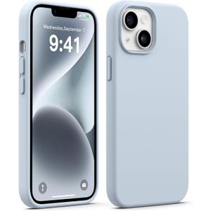 AOTESIER Compatible with iPhone 14 Case, Full Body Food-Grade Silicone Wear-Resistant, Anti-Drop Protection with Soft Anti-Scratch Microfiber Lining Phone Case for iPhone 14, 6.1 inch,Baby Blue
