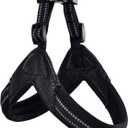 Dog Harness No Pull Ultra Soft Breathable Padded Pet Harness 2 Adjustable Botton, 3M Reflective Pet Harness for Dogs Easy Control for Small Medium Large Dogs (M, Black)