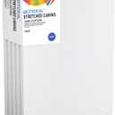 GOTIDEAL Stretched Canvas, 16x20 Inch Set of 5, Primed White - 100% Cotton Artist Canvas Boards for Painting, Acrylic Pouring, Oil Paint Dry & Wet Art Media