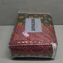 Travan Boho Stripe Quilt Sets Floral Printed Reversible Soft Bohemian Bedding Set with Shams for All Season, Orange Red Stripe, King Size