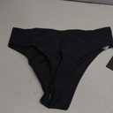 Zmart Women V Cut Bikini Bottoms - Mid Waist High Cut Swim Bathing Suit Bottoms V Front Moderate Swimsuit (Medium, Black)