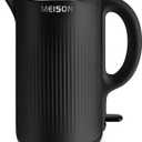 Electric Kettles Stainless Steel for Boiling Water, Double Wall Hot Water Boiler Heater, Cool Touch Electric Teapot, Auto Shut-Off & Boil-Dry Protection, 120V/1200W, 1.7 Liter, Black