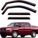 in-Channel Window Visors Rain Guards Shield for 2006-2014 Honda Ridgeline, Window Vent Wind Deflectors Visors Shades for 06-14 Ridgeline