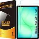 Qularlans [2 Pack] Tempered Glass Screen Protector for Samsung Galaxy Tab A9 Plus 11 Inch (2023, SM-X210/X216/X218) & Tab A11 Plus 11 Inch (2025, SM-X230/X235/X236B), 9H Hardness, HD Clear, Bubble-Free, Case Friendly, S Pen Compatible