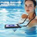[Up to 8.5''] Floating Waterproof Phone Pouch 2 Pack, IPX8 Double Space Waterproof Phone Case with Lanyard for iPhone 17 16 15 Pro Max, Galaxy S26 Ultra, Cellphone Dry Bag Beach Cruise Ship Essentials