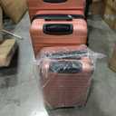 Amazon Basics 3-Piece Hardshell Suitcases Set (21", 26", 30"), Expandable For Up to 25% More Space, With Scratch-Resistant Finish, Four Multi-Directional Wheels, Rose Gold