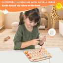 Daily Routine Chart for Toddlers, 3 in 1 Morning Bedtime Checklist Chart to Do List w/ 3 Tap Lights & 18 Task Planning, Sliding Wooden Visual Schedule Board for Kids, Autism, ADHD, Planners