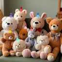 PET SHOW 10 Pack Mini Party Hats for Small Dog Birthday Stuffed Animals Dolls Puppy Cats Adjustable Headband Colorful Holiday Felt Hats Kitten Pet Grooming Costume Accessories