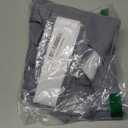 OutdoorLines Blackout French Door Curtains, Privacy Thermal Insulated Tie up Glass Shades, Easy to Install Tricia Window Drapes, Front Door Curtain, W26 x L40 inch, Grey, 1 Panel