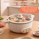 5Qt Hot Pot Electric, 3 Compartment, Separate Temperature Control Hot Pot