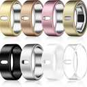 Vigamen 8 Pack Cover Compatible with Oura Ring Gen 4/Oura Ring Gen 3 Horizon/Heritage,Charging Derectly,Matte Texture Wear-Resistant Anti-Scratch TPU Protector for Oura Rings Women Men（A,Size 7)