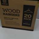 ZOBER High-Grade Wooden Hangers - Heavy Duty, Non Slip Wood Hangers for Coats, Jackets, Suits, & Pants - Clothes Hangers for Closet W/Bar and Notches 20 Pack (Natural)
