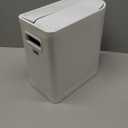 simplehuman 10 Liter / 2.6 Gallon Butterfly Lid Bathroom Step Trash Can, White Steel
