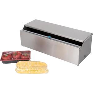 Stainless Steel Food Wrap Dispenser - 18 Commercial Stretch Film Packing Machine with Slide Cutter