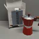 GROSCHE Milano Stovetop Espresso Maker Moka Pot 3 espresso Cup - 5oz, Red - Cuban Coffee Maker Stove Top Coffee Maker Moka Italian Espresso Greca Coffee Maker Brewer Percolator