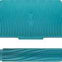 Extra Large Silicone Dish Drying Mat For Kitchen Counter Drying Pad 23.6 x 19 Inch Rubber Dish Drainer Mat with Drain Lip for Sink Drawer Liner (Blue)