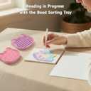 5mm Fuse Bead Organizer Tray, 2PCS Bead Storage Box, Fusible Beads Sorting Tray for Pixel Art Crafts, Fun Craft Organizer (Pink)