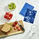 Cool Coolers by Fit & Fresh 2 Pack Soft Ice, Flexible Stretch Nylon Reusable Ice Packs for Lunch Boxes & Coolers, Blue Tye Dye (Standard)