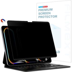 Magnetic Privacy Screen for iPad Pro 13 inch M5 2025/M4 2024(8th/7th Generation),Removable Anti Spy Glare Blue Light Filter Black Secrity Privacy Film
