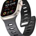Odbeai Magnetic Sport Band Compatible with Apple Watch Ultra 3 2/Ultra Band for Men 49mm 46mm 45mm 44mm 42mm,Strong Magnet Outdoors Rugged Soft Silicone Strap for iWatch All Series 11 10 9-1 SE Men