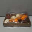 RoseCraft Artificial Flocked Pumpkins, 15PCS Coffee Gold Beige Orange Brown Velvet Foam Faux Pumpkins Decorations, for Fall Harvest Halloween Thanksgiving Table Centerpiece Decor.