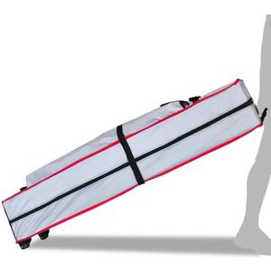 Eurmax USA Heavy Duty Wheeled Bag Pop up Canopy Tent Universal Rolling Storage Bag with Handles for 10x10 Canopy Instant Tent(Light Grey)