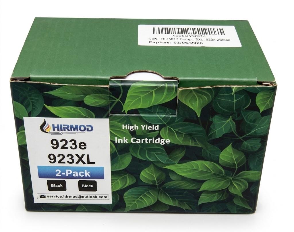 923XL 923e Black Ink Cartridges Compatible for HP 923 Ink Replacements for HP 923 Black Ink Work with HP Printer Officejet Pro 8120 8122e 8124e 8125e 8130e 8132e 8134e 8135e 8138e 8139e Printer 2 Pack