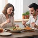 6 Pieces Stainless Steel Sporks Spoon Fork for Everyday Use, Kitchen Tools Metal Ice Cream, Cake, Salad, Fruit, Dessert, Noodles, Pasta Sporks Spoons, 2 Sizes