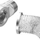 DV90 Magnetic Dryer Vent Connector Kit  Airtight QuickInstallation for Tight Spaces, Easy lint Cleaning, Strong Magnet SelfAlignment Design with 2.6ft 6" Duct & two Clamps