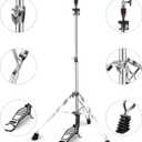 Straight Cymbal Stand + Boom Cymbal Stand + Hi Hat Stand + Snare Drum Stand + Drum Sticks Holder,Adjustable Drum Hardware Percussion Mount Holder Gear Set for Crash, Ride, Splash Cymbal (5 Pack Set)