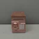 Mini ATM Piggy Bank ATM Machine Best Gift for Kids,Electronic Code Piggy Bank Money Counter Safe Box Coin Bank for Boys Girls Password Lock Case (Rose Gold)