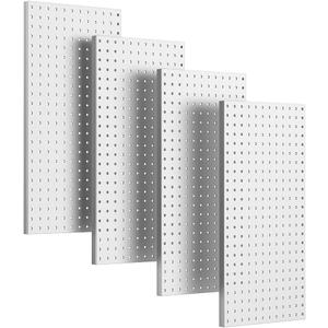 Ultrawall 4 Pcs Metal Pegboard Wall Panels, Peg Boards for Garage Tool Storage (Gray)