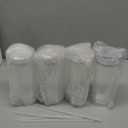 Maars Classic Acrylic Tumbler with Lid and Straw | 24oz Premium Insulated Double Wall Plastic Reusable Cups - Clear, 4 Pack