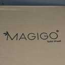 Extra Large Round Ottoman Coffee Table Tray, 22" Big Kitchen Serving Trays for Huge Ottoman Counter Giant Decorative Organizer, Huge Wood Serveware Tray with Built-in Handle for Big Job