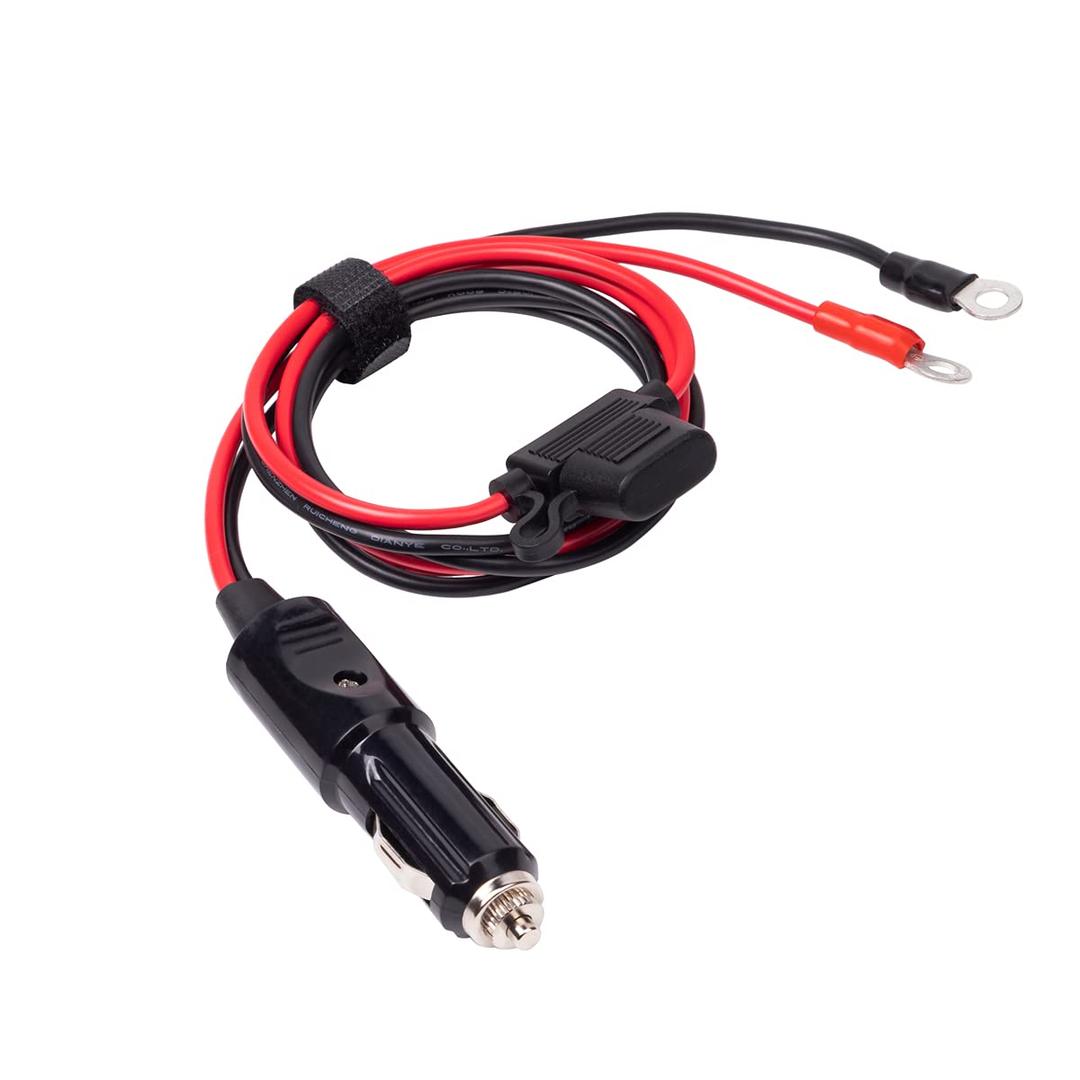 Heavy Duty 12AWG Male to Male Cigarette Plug Cigarette Lighter Adapter Charger Cord With LED Lights 6ft (6FT)