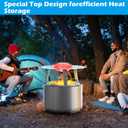FirePit Heat Diffuser for Solo Stove Bonfire 19" Accessories Portable Stainless Steel Heat Deflector Replacement Parts for Solo Stove Bonfire 2.0 with Carrying Handles and Support Legs