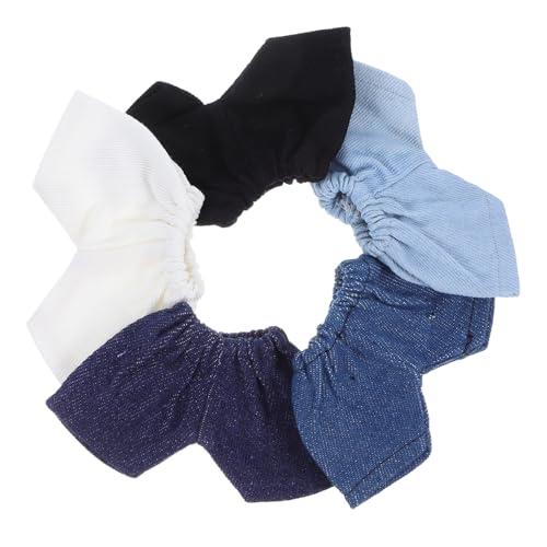 BRIGHTFUFU 6pcs Plush Doll Shorts Soft Cotton Mini Pants with Elastic Waistband for Stuffed Dolls Multi-Color Casual Clothing for Dress Up and Role Play Accessories