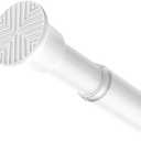 Spring Tension Curtain Rod 32-62 inch, Adjustable Expandable Tension Curtain Rod No Drilling, Tension rods for Window Doorway Kitchen Curtain, White