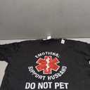 Do Not Pet Emotional Support Husband Funny T-Shirt, XL, Black