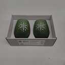 Table Tops Gallery 2 Piece Green Snowflake