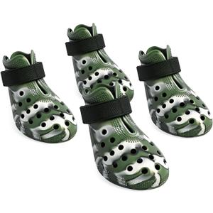 Dog Shoes for Hot Pavement - Comfortable Paw Protection for Medium & Large Dogs, Adjustable Strap & Non-Slip, Easy-Clean, Outdoor Sports Boots, Dog Booties for Summer Rain (Camouflage, M)