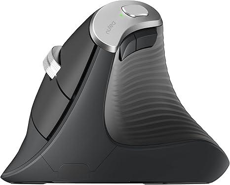 Nulea M510 Vertical Mouse Wireless, Ergonomic Mouse for Comfy Tracking, 3 Adjustable DPI (80012001600), 2.4G Wireless Vertical Mouse with 6 Buttons, Compatible with Windows, Mac OS, Laptop, PC, Grey