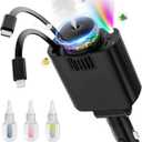 Retractable Car Charger with Aromatherapy and Starlight, 5 in 1 USB C Car Charger for iPhone 16 15 14 13 12 11, Fast Charging Compatible with iPhone Android (Black)