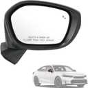 Door Mirror Right Passenger Side Replacement For Honda Civic Sedan Hatchback 2022 2023 2024 2025, Replace HO1321351 Black 7Pins