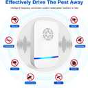 Ultrasonic Pest Repeller 6 Pack, Indoor Plug-in Ultrasonic Repellent for Home Use, Helps Deter Mice, Roaches, Spiders and Other Common Household Pests, Safe Around Children & Pets