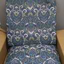 Arden Outdoor Deep Seat Cushion Set, 24 in x 24 in, Weather-Proof, Rain-Proof, Fade Resistant Patio Cushion for Chair, Sofa, and Couch (Sapphire Aurora Blue Damask)